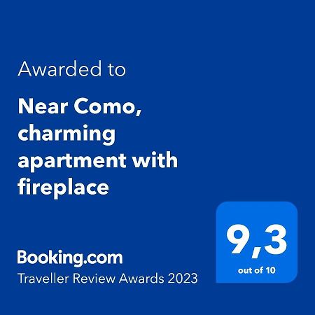 Near Como, Charming Apartment With Fireplace Грандате Экстерьер фото